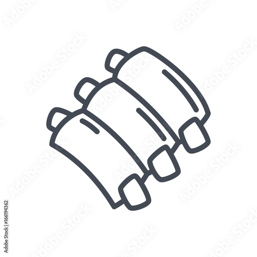 Meat Food colored icon ribs