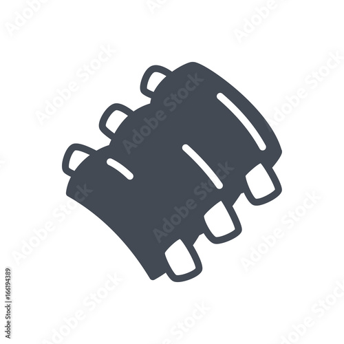 Meat Food colored icon ribs