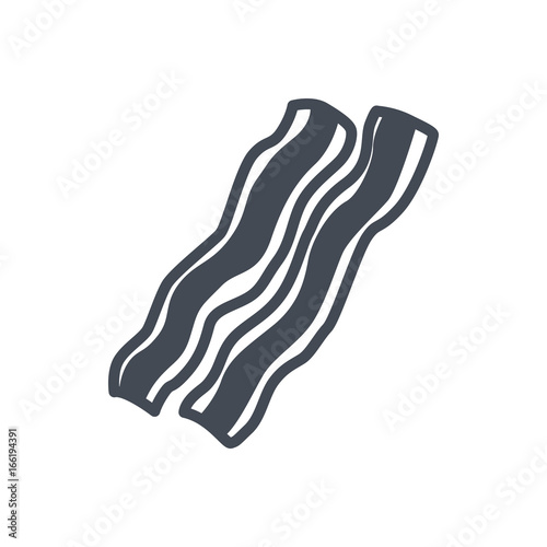 Meat Food colored icon bacon