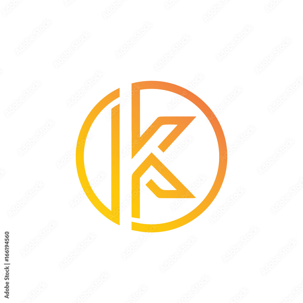 Letter color K template logo design Letter color K template logo design