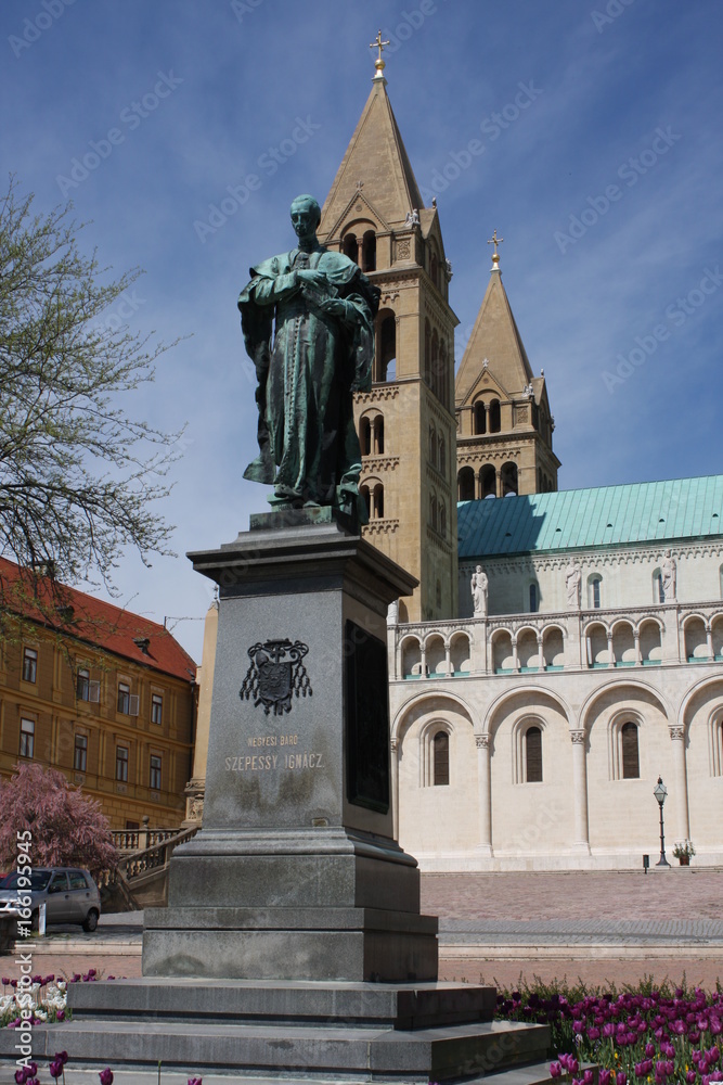 Fototapeta premium Szepessy Ignacz monument in Pecs, Hungary