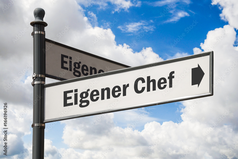 Fototapeta premium Schild 197 - Eigener Chef