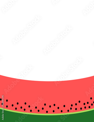 Watermelon banner with blank space