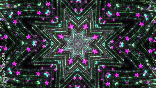 Abstract kaleidoscope background with bright details and elements