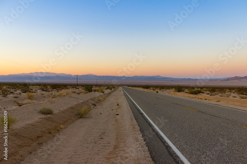 A street in the middle of nowhere in the desert