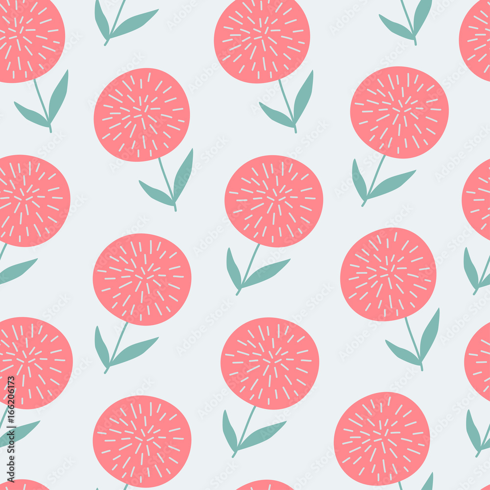 Vector seamless pattern with hand drawn floral elements Vector seamless pattern with hand drawn floral elements