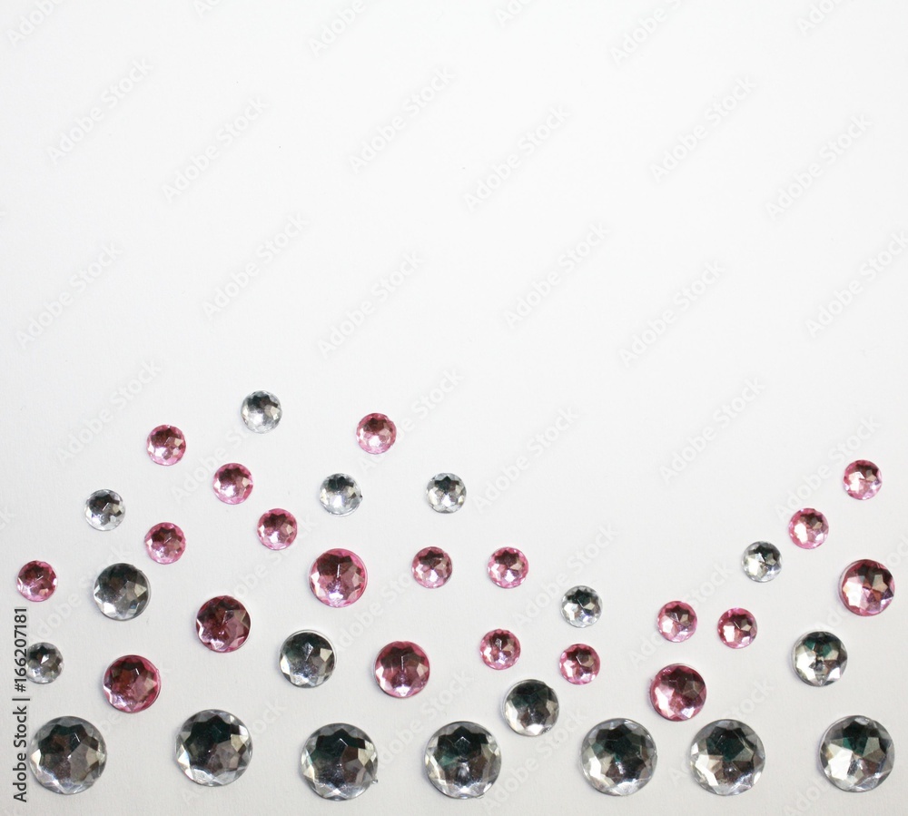 Pastel pink and silver shiny glittery circle gems wave background Pastel pink and silver shiny glittery circle gems wave background