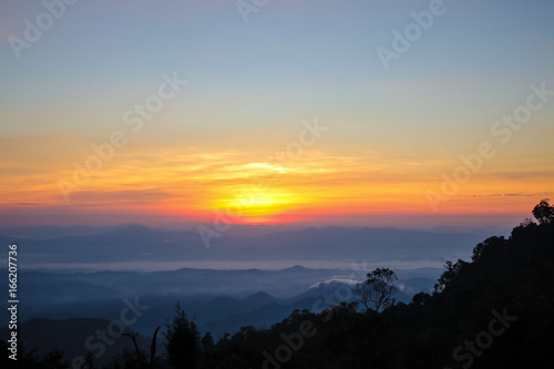 The sun rises early in the morning. © kangrut