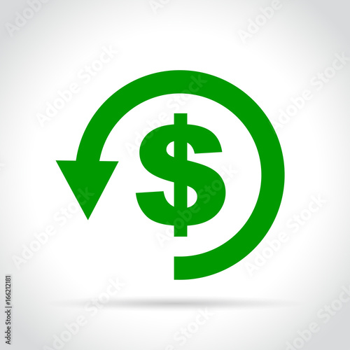 green dollar icon with arrow