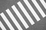 Zebra crosswalk on the road for safety crossing