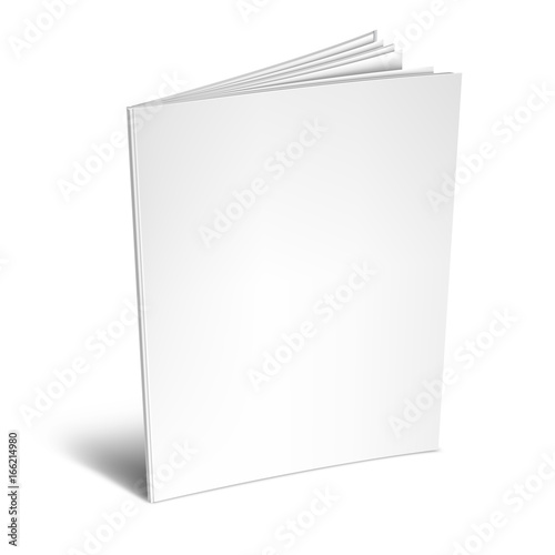 Empty White Book or Magazine