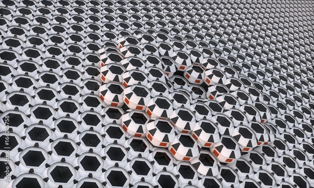 Background of abstract cloner objects, 3d Background of abstract cloner objects, 3d