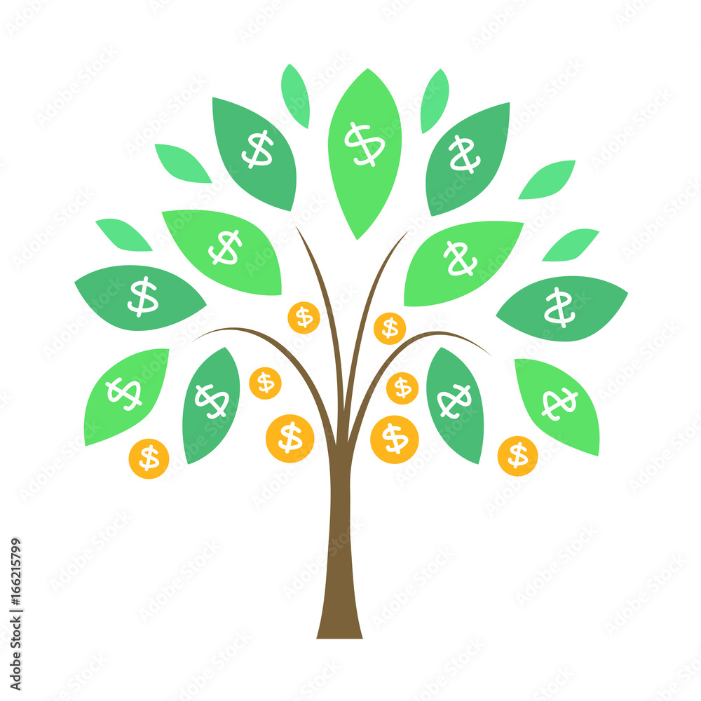 Obraz premium money tree, vector