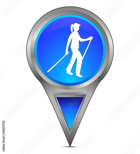 map pointer with Nordic Walking