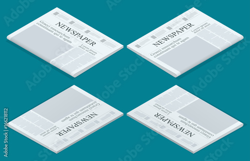 Graphical design newspaper template, highlighting figures and testimonials vector mock up of a blank daily newspaper graphical design newspaper template