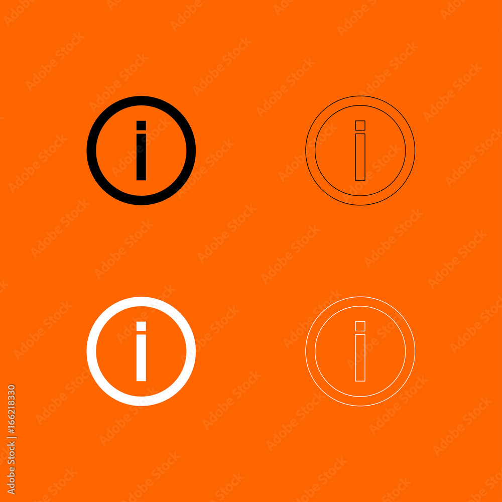 Information black and white set icon . Information black and white set icon .