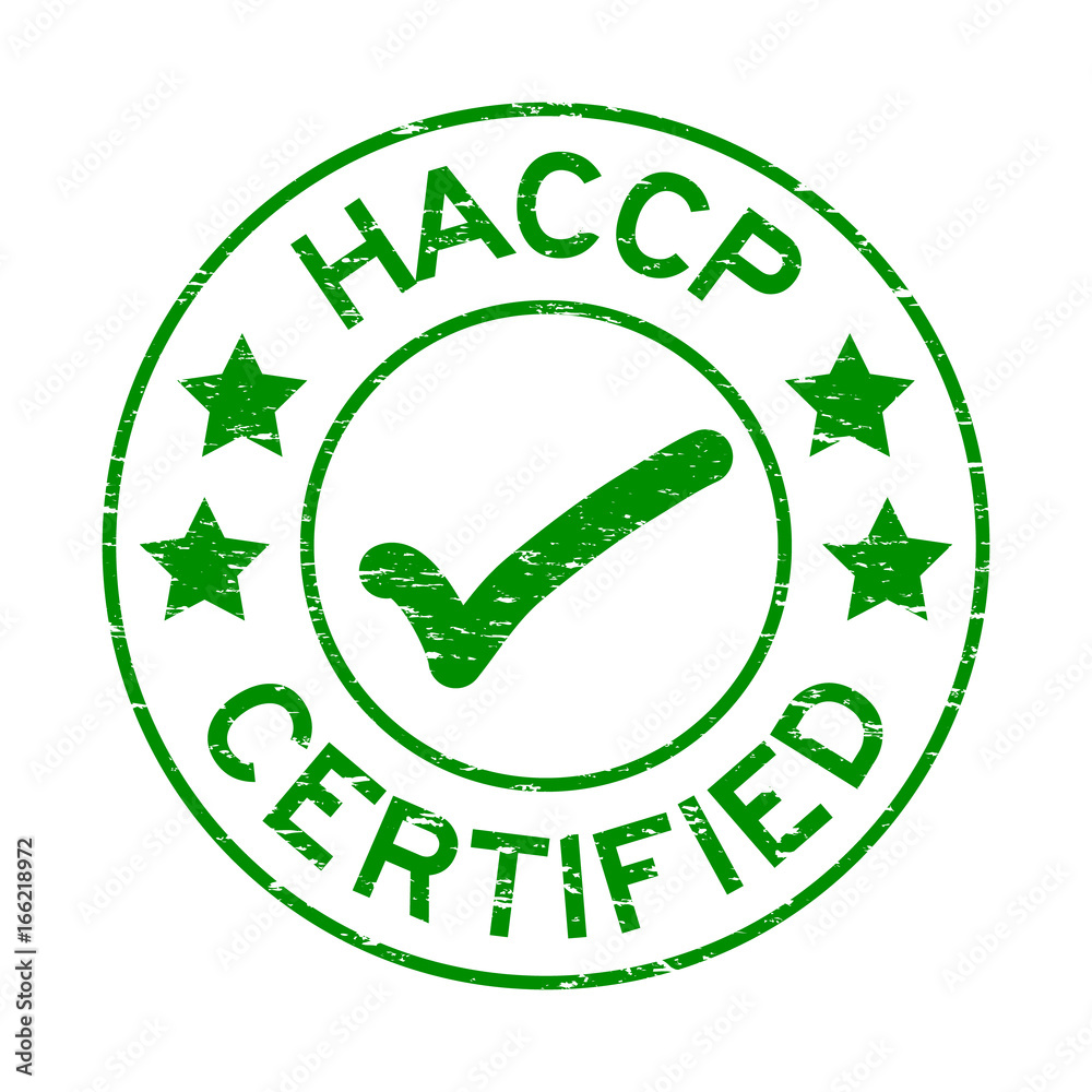 Grunge green HACCP (Hazard Analysis Critical Control Point ) certified round rubber stamp on white background Grunge green HACCP (Hazard Analysis Critical Control Point ) certified round rubber stamp on white background
