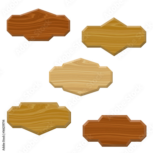 Various blank wooden signbo...