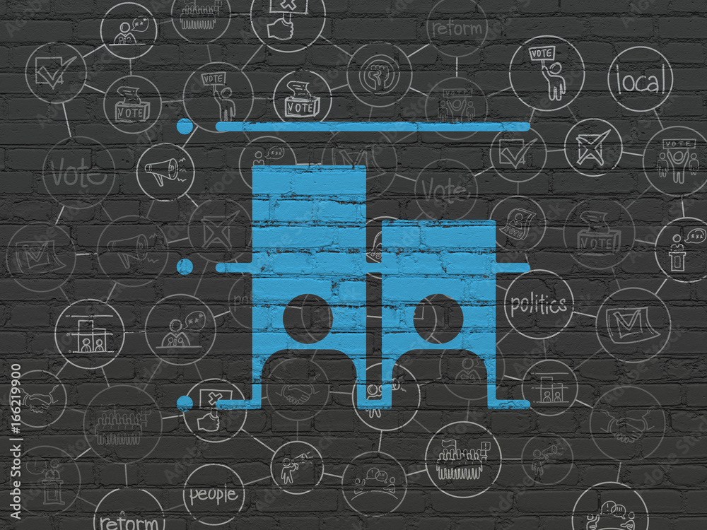 Fototapeta premium Politics concept: Election on wall background