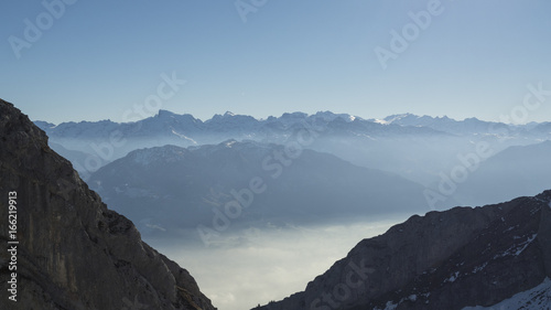 Pilatus snow mountain of Switzerland