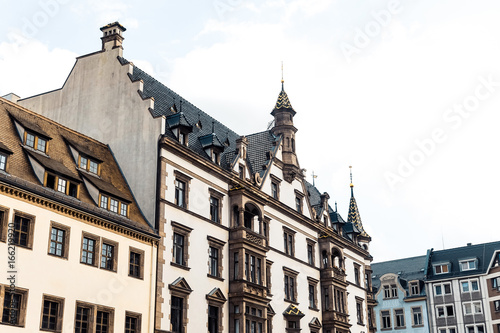 street view of downtown Leipzig, Germany