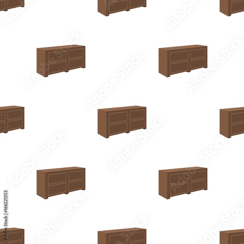 Brown bedside table with drawers.Nightstand next to the bed.Bedroom furniture single icon in cartoon style vector symbol stock illustration.