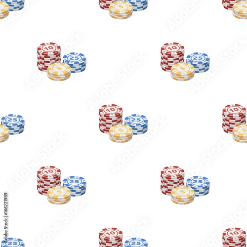 Playing chips. The settlement coin in the casino.Kasino single icon in cartoon style vector symbol stock illustration.