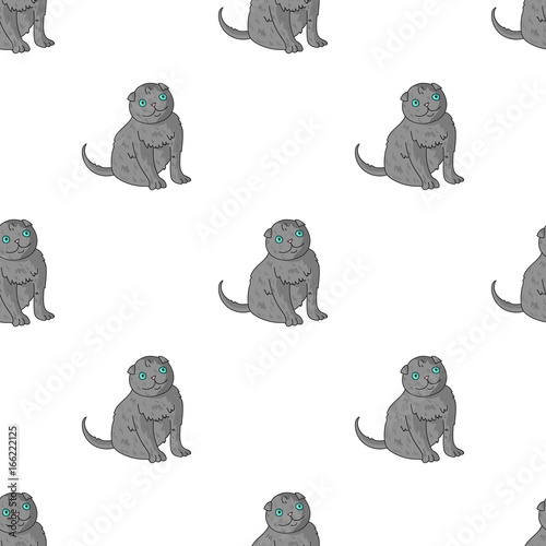 Scottish Fold icon in cartoon style isolated on white background. Cat breeds symbol stock vector illustration.