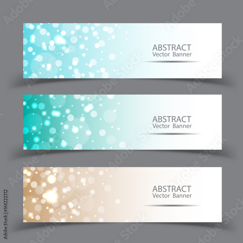 Banner colorful bokeh abstract background, For the festival. Illustrations Vector.