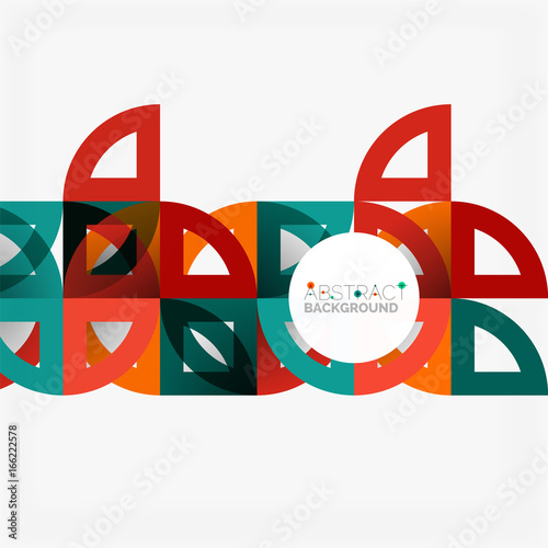 Cut paper circles, mosaic mix geometric pattern design photo