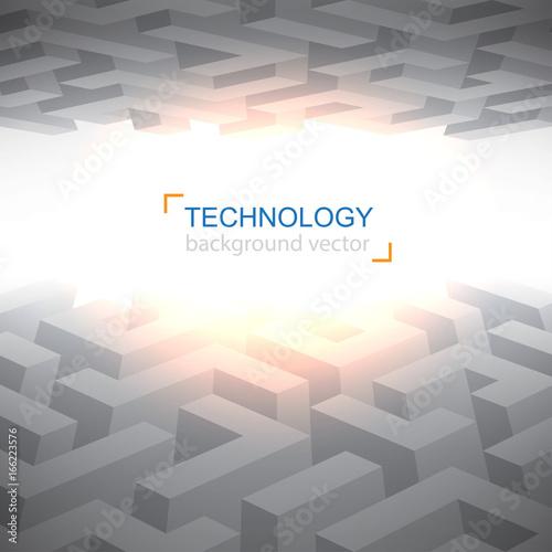 Maze background technology. Vector