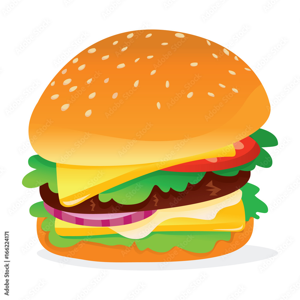 Cartoon Hamburger