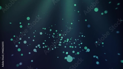 Abstract 4K business background animation underwater cirles light rays calm blue green aqua