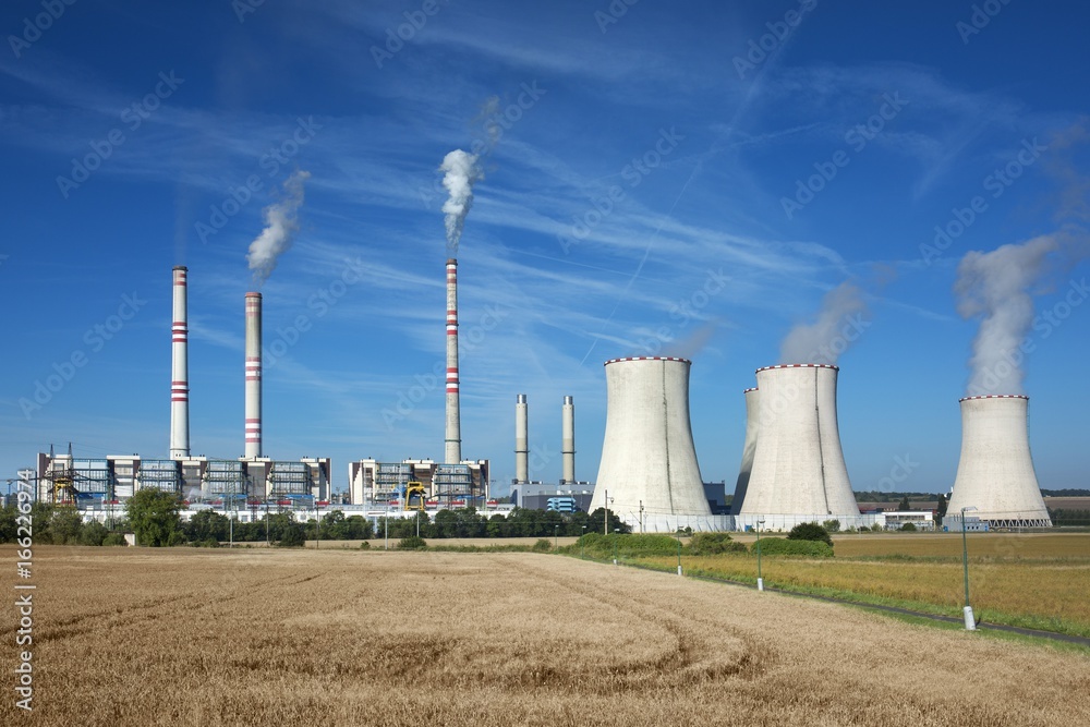 coal fired power station, Pocerady, Czech republic
