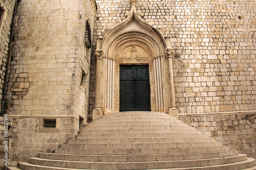 Obraz na płótnie The original stone staircase in the city of Dubrovnik, Croatia w salonie