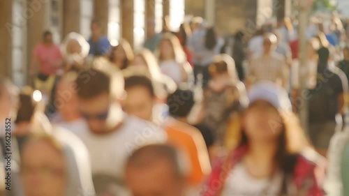 Wallpaper Mural People walking in the street at sunset Torontodigital.ca