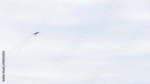 Air Force F-16 fighter jet in flight at airshow