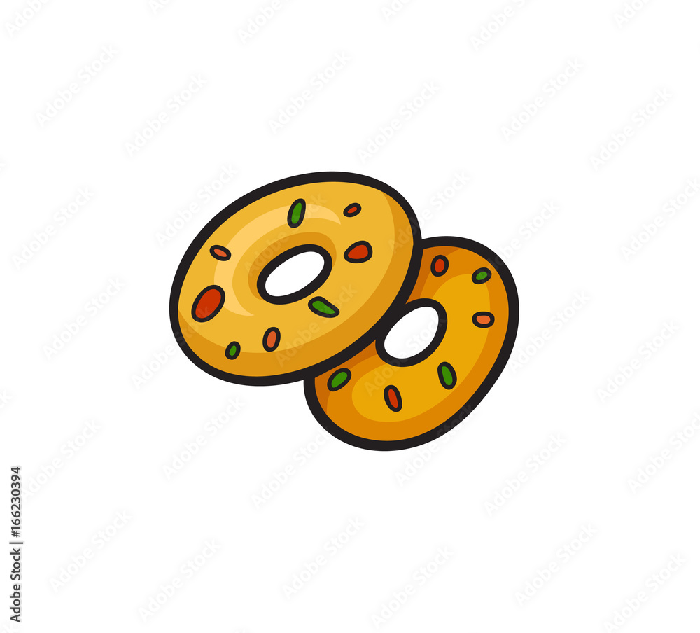 Fototapeta premium Pop art style donuts sticker