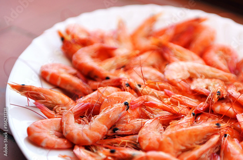 Plato de gambas blancas