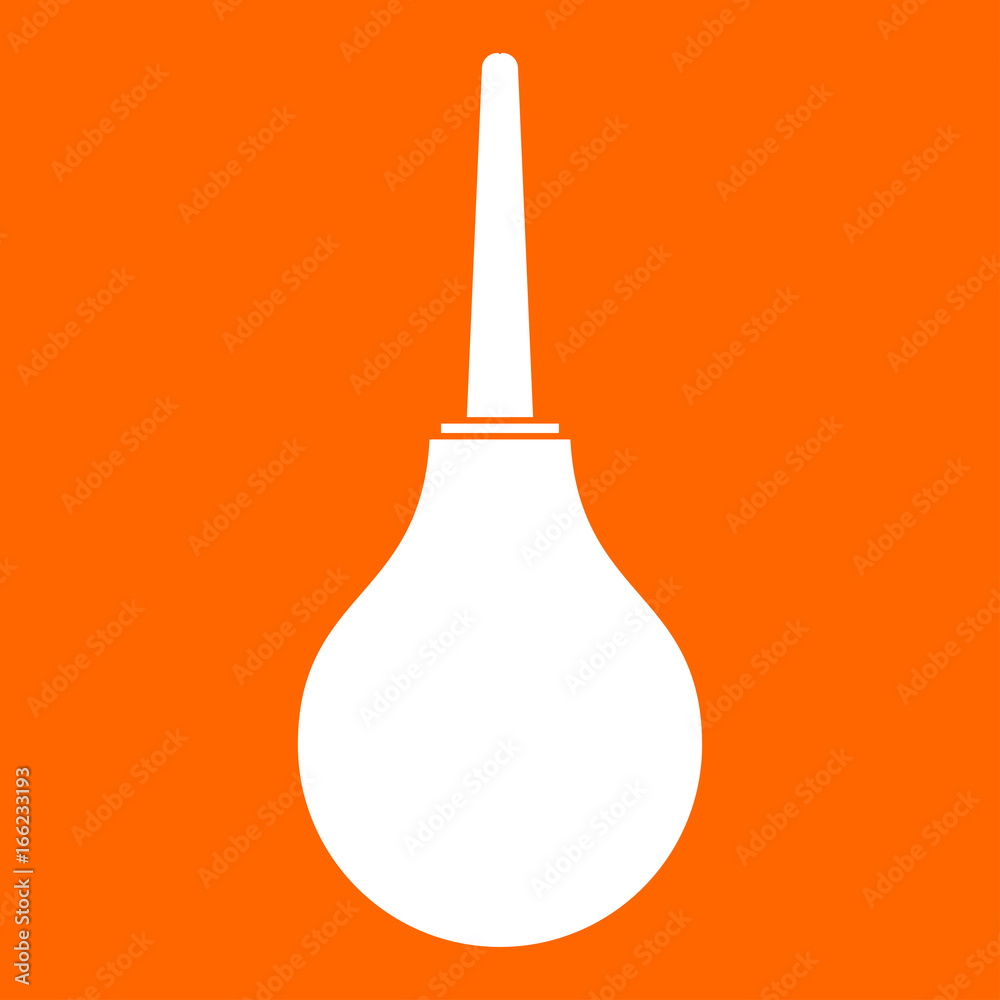 Enema white icon . Enema white icon .