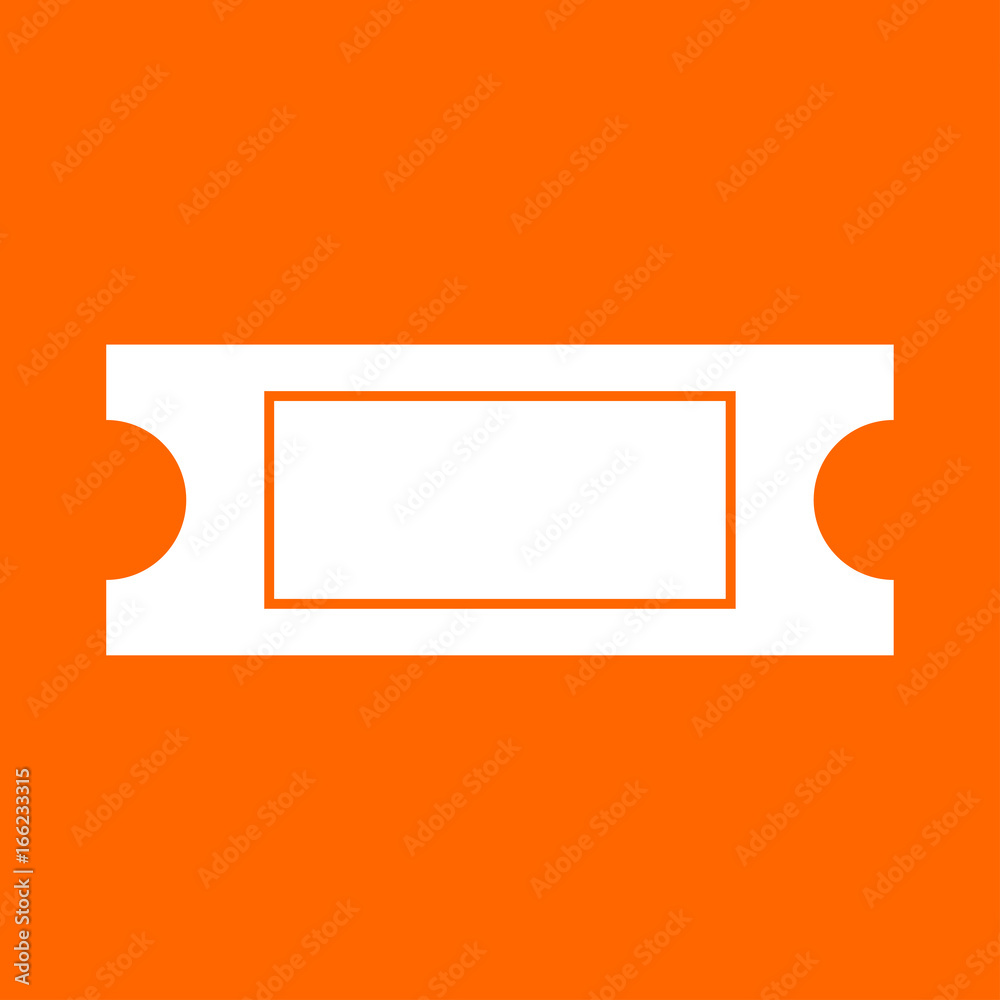 Ticket white icon .