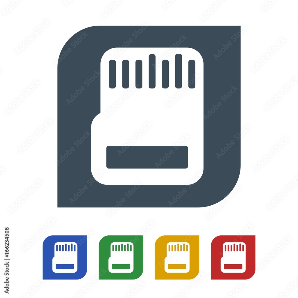 Memory card Icon Isolated on White Background.vector illustration icon