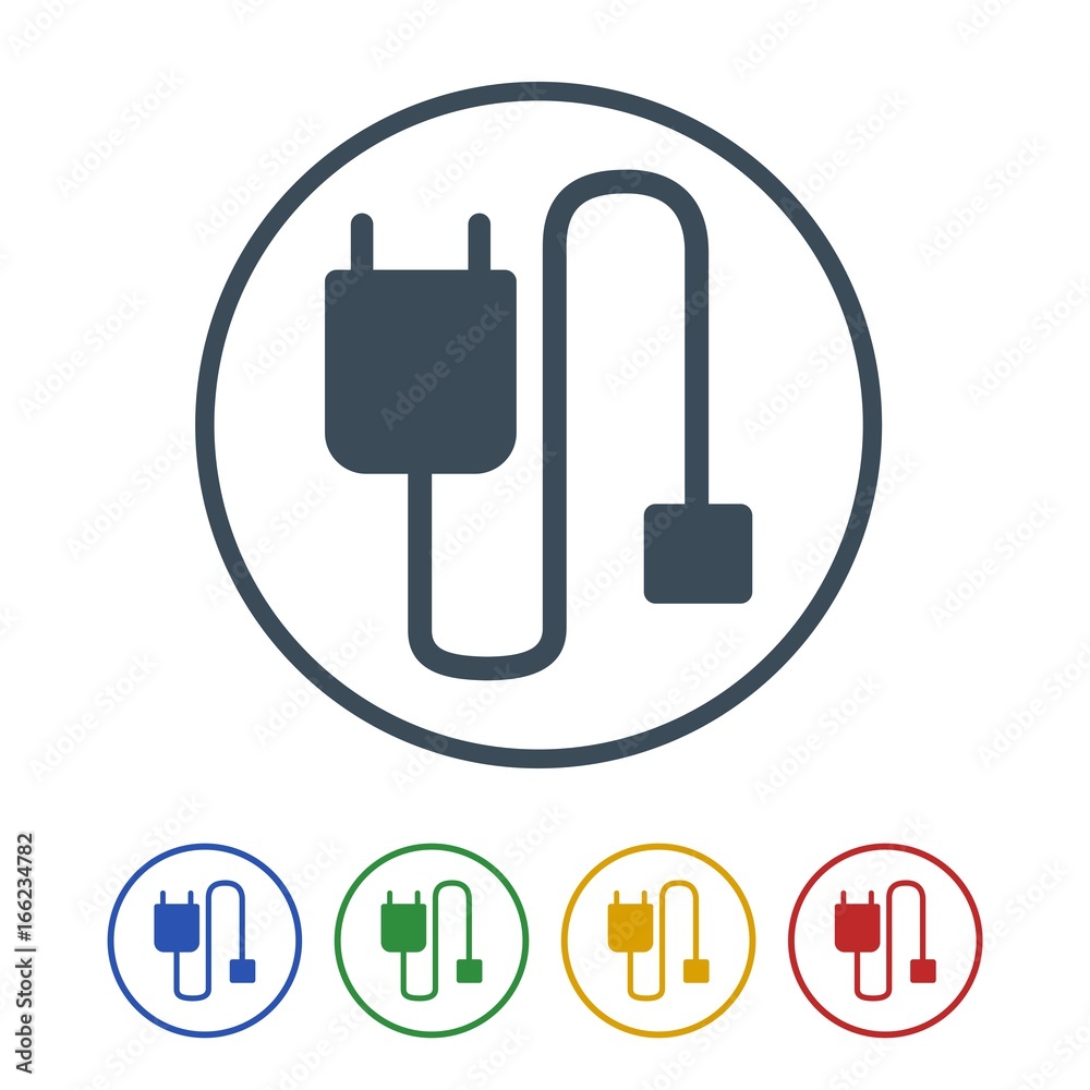 Mobile cable Icon Isolated on White Background.vector illustration icon Mobile cable Icon Isolated on White Background.vector illustration icon