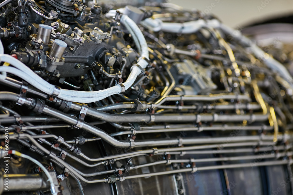 jet engine. airplane engine side view close up jet engine. airplane engine side view close up