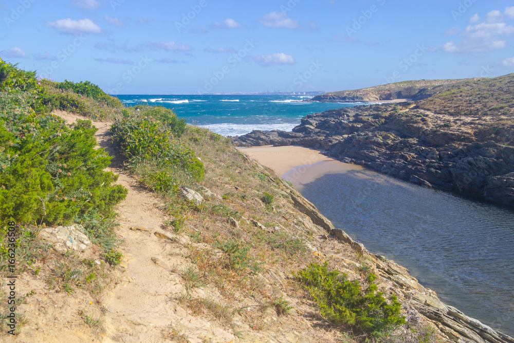 Beach and trail in Porto Covo