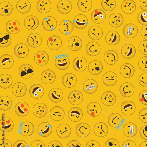 Set of emoji emoticon character faces ibackground