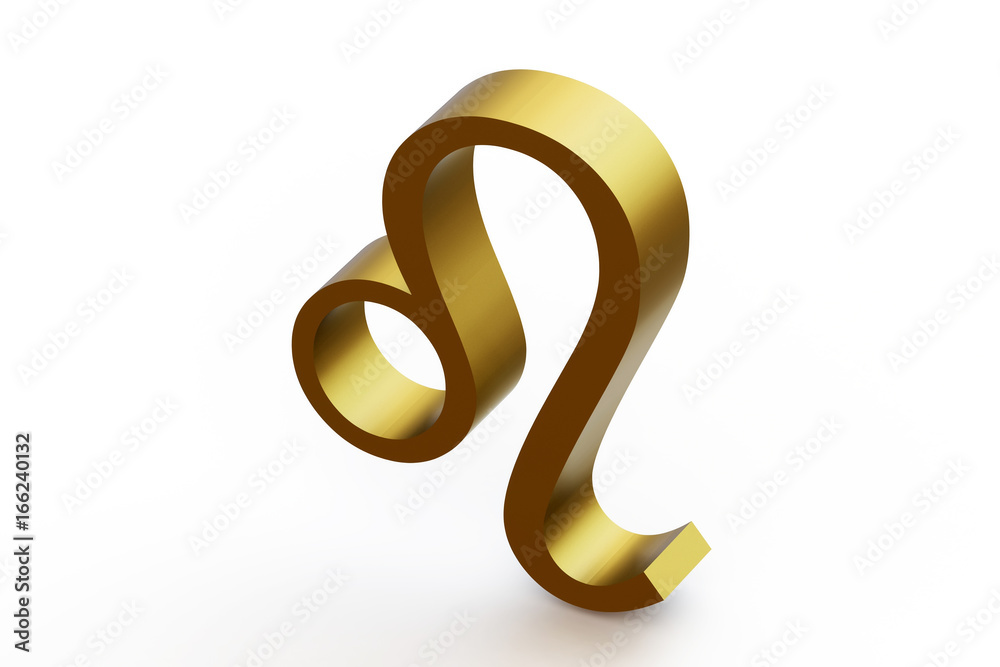 Zodiac sign - Leo. 3D illustration on isolated white background.
