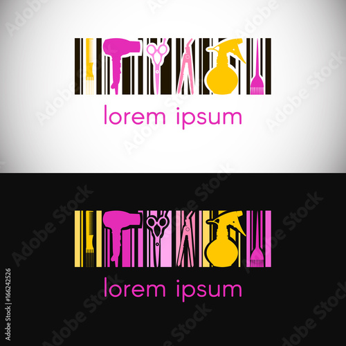 Vector logo for hairdressing salon. Concept design logo