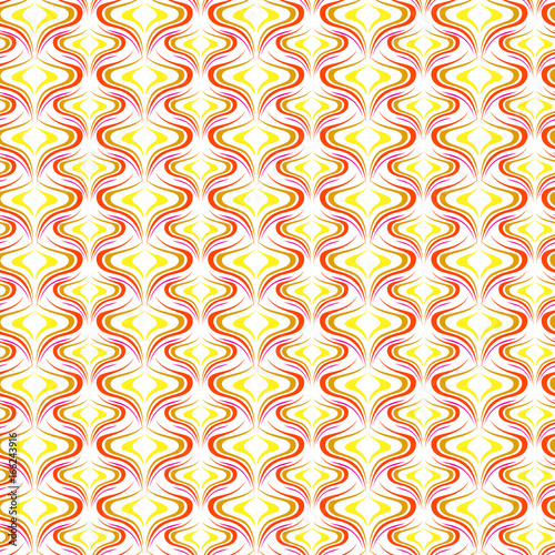 Abstract vector seamless pattern with colorful feathers of a peacock