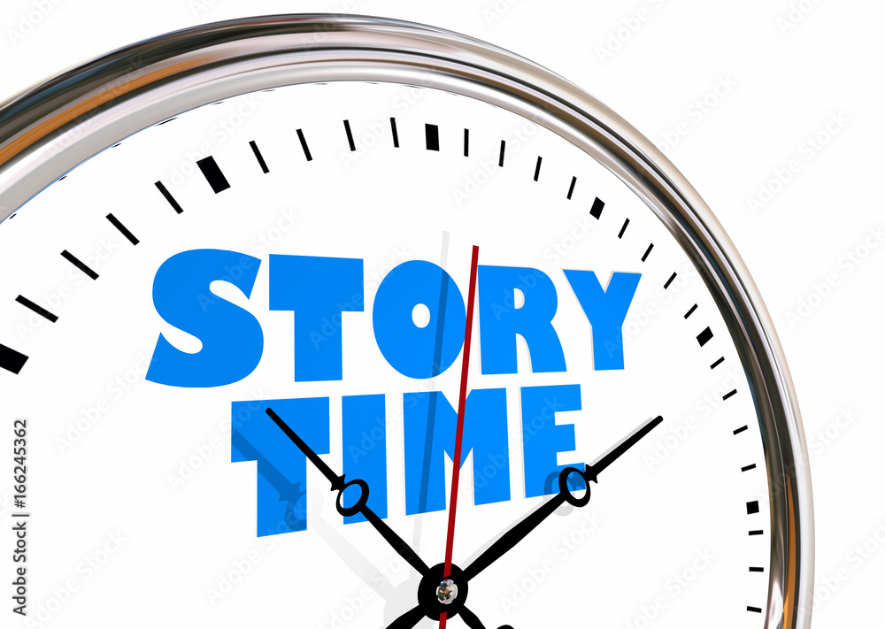 Story Time Storytelling Narrative Clock Hands Ticking 3d Illustration ...